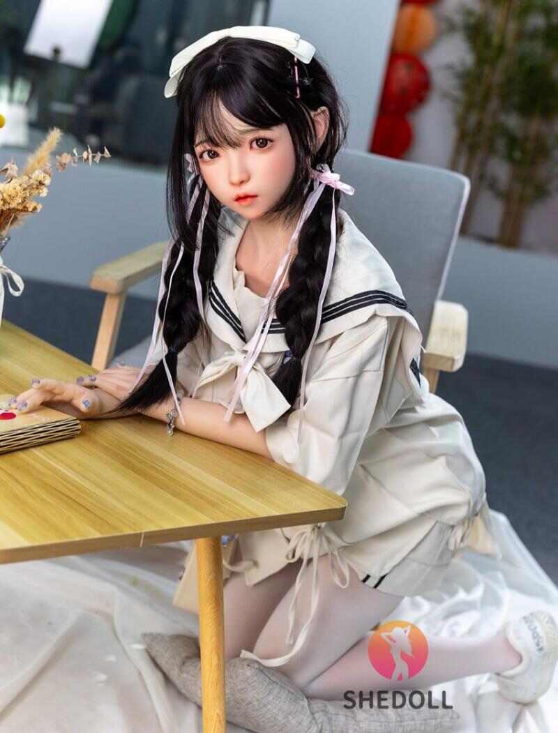 SheDoll 洛小乙(ルオ シャオイー) 140cm Aカップ フルシリコン 顎機能追加可 ロリータ 双ツインテール 恥じらい 赤面 学生制服 ラブドール